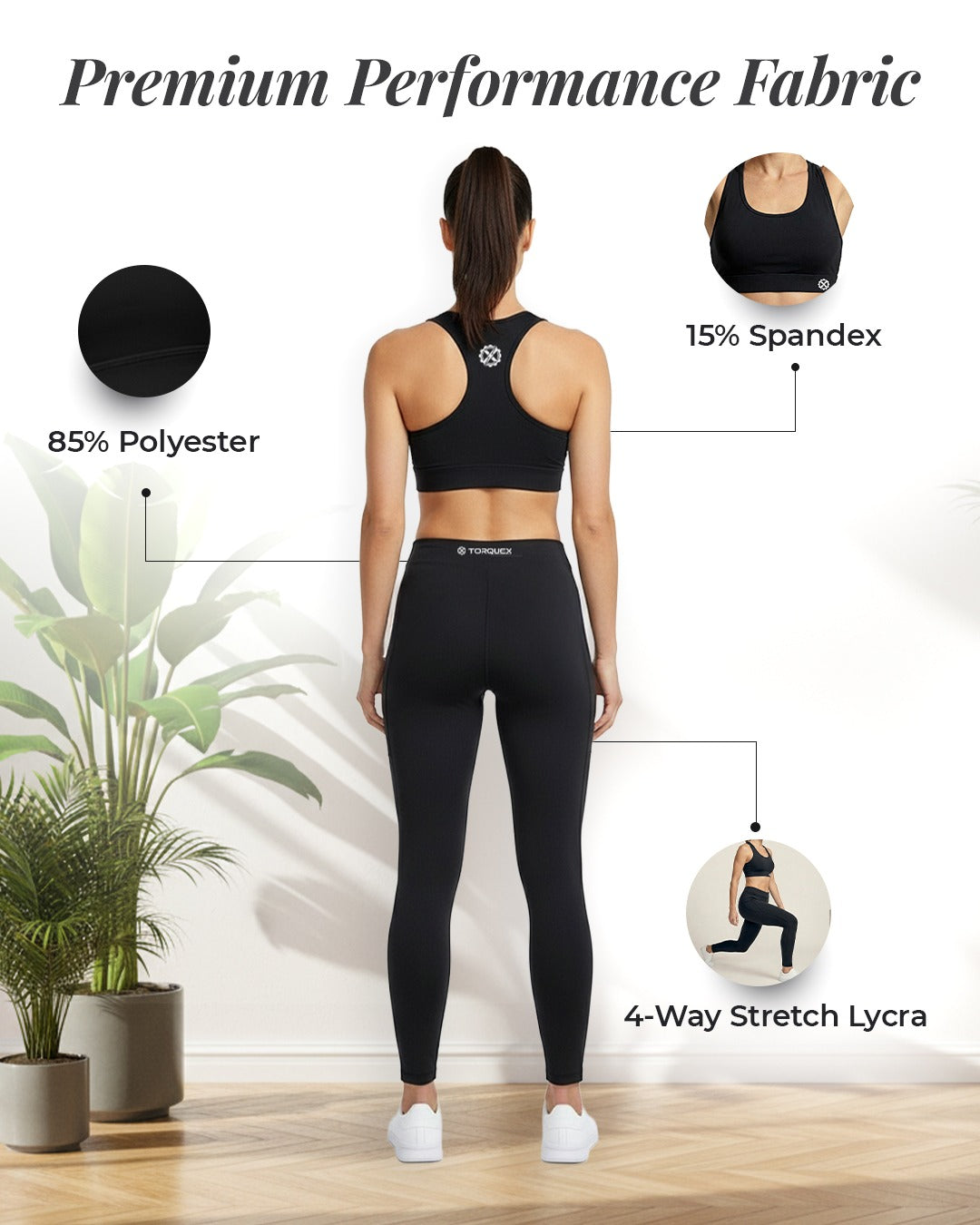 yoga dress for ladies gym wear stretchable set