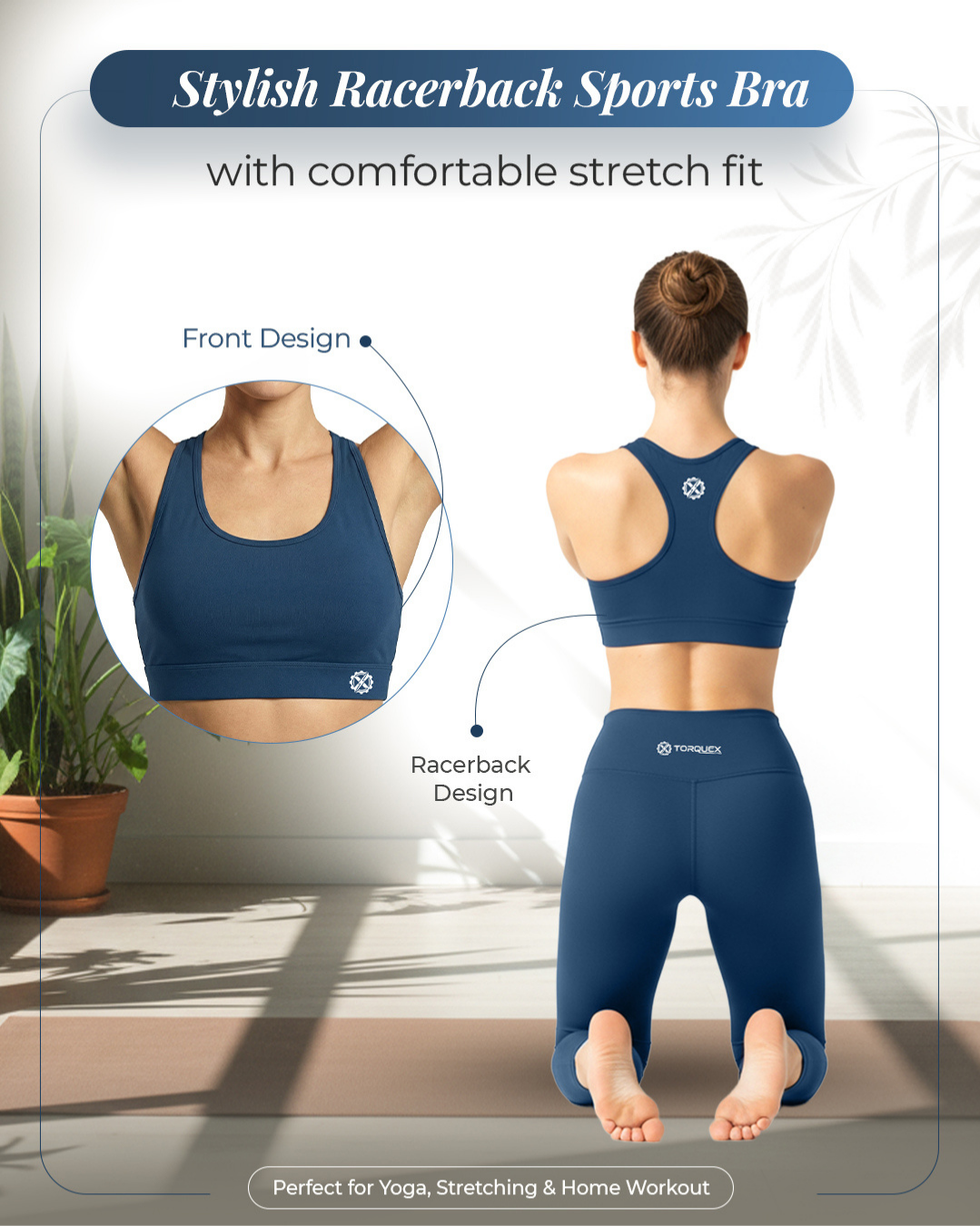 racerback sports bra lightweight breathable gym bra