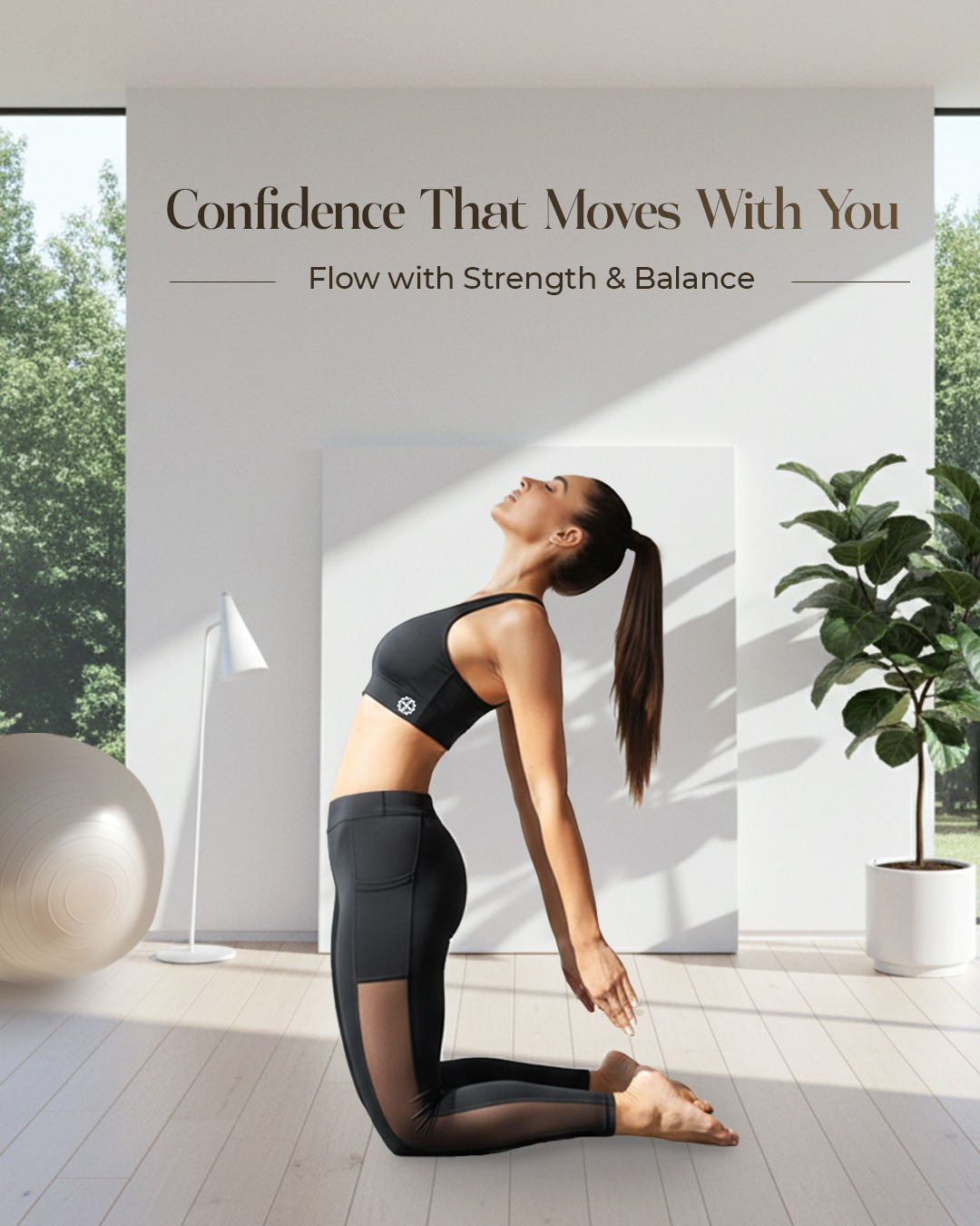 yoga dress for ladies flexible breathable active wear set