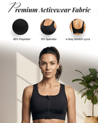 full sports bra coverage padded workout bra