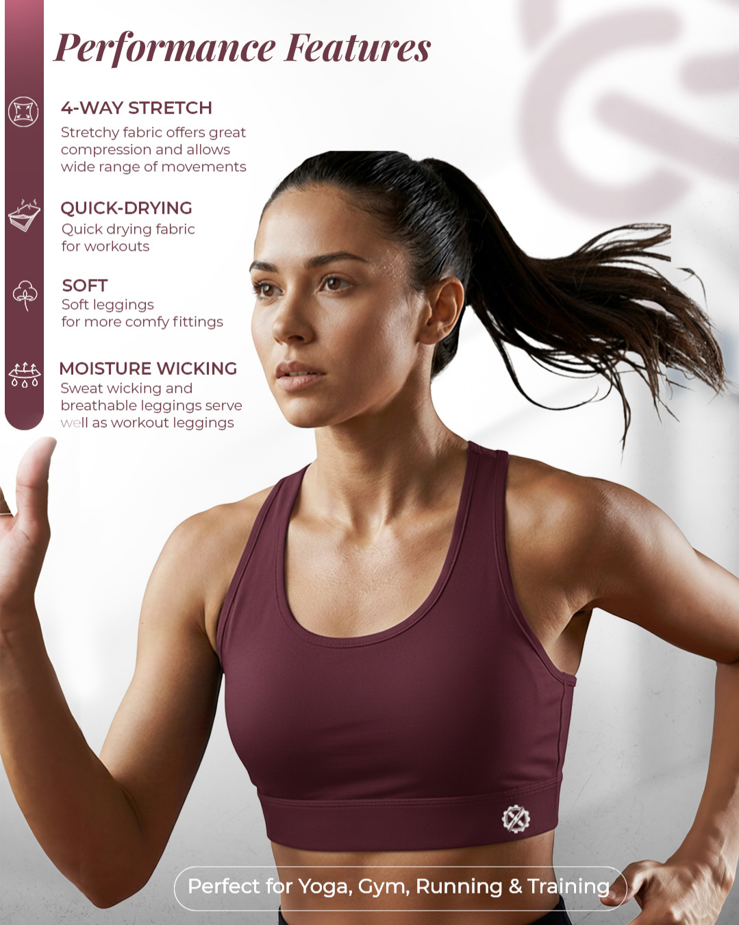 stretchable bra gym bra for yoga and fitness