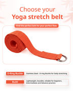 Yoga Deep Stretch Belt - Orange