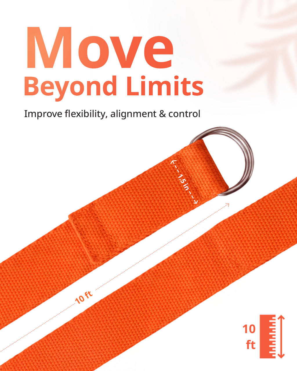 Yoga Deep Stretch Belt - Orange