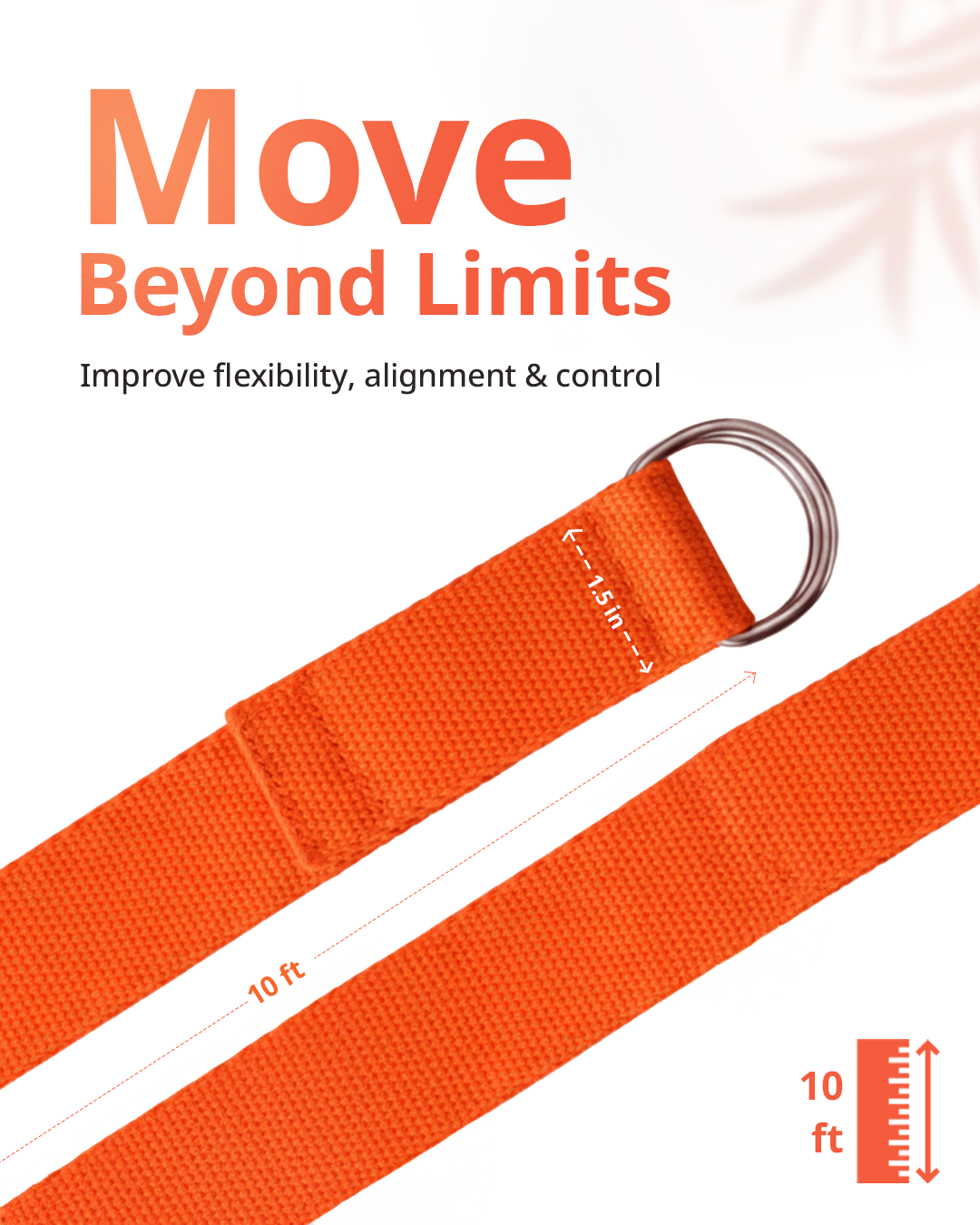Yoga Deep Stretch Belt - Orange