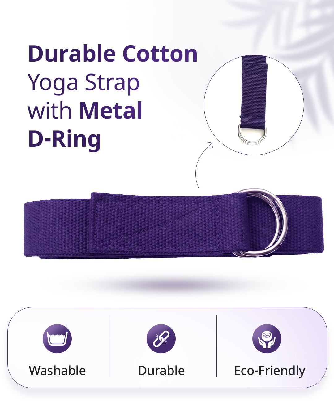 Yoga Deep Stretch Belt - Purple