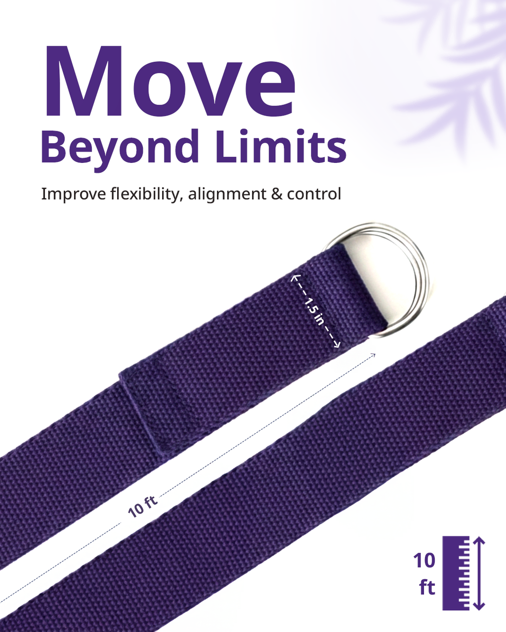Yoga Deep Stretch Belt - Purple
