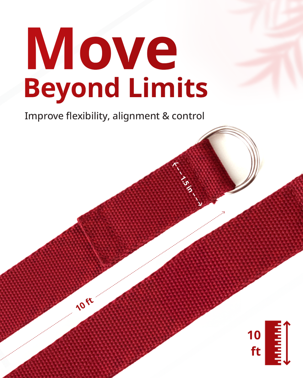 Yoga Deep Stretch Belt - Red