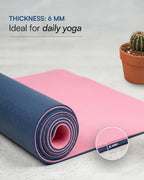 Multi-purpose home exercise mat for yoga, pilates, and stretching