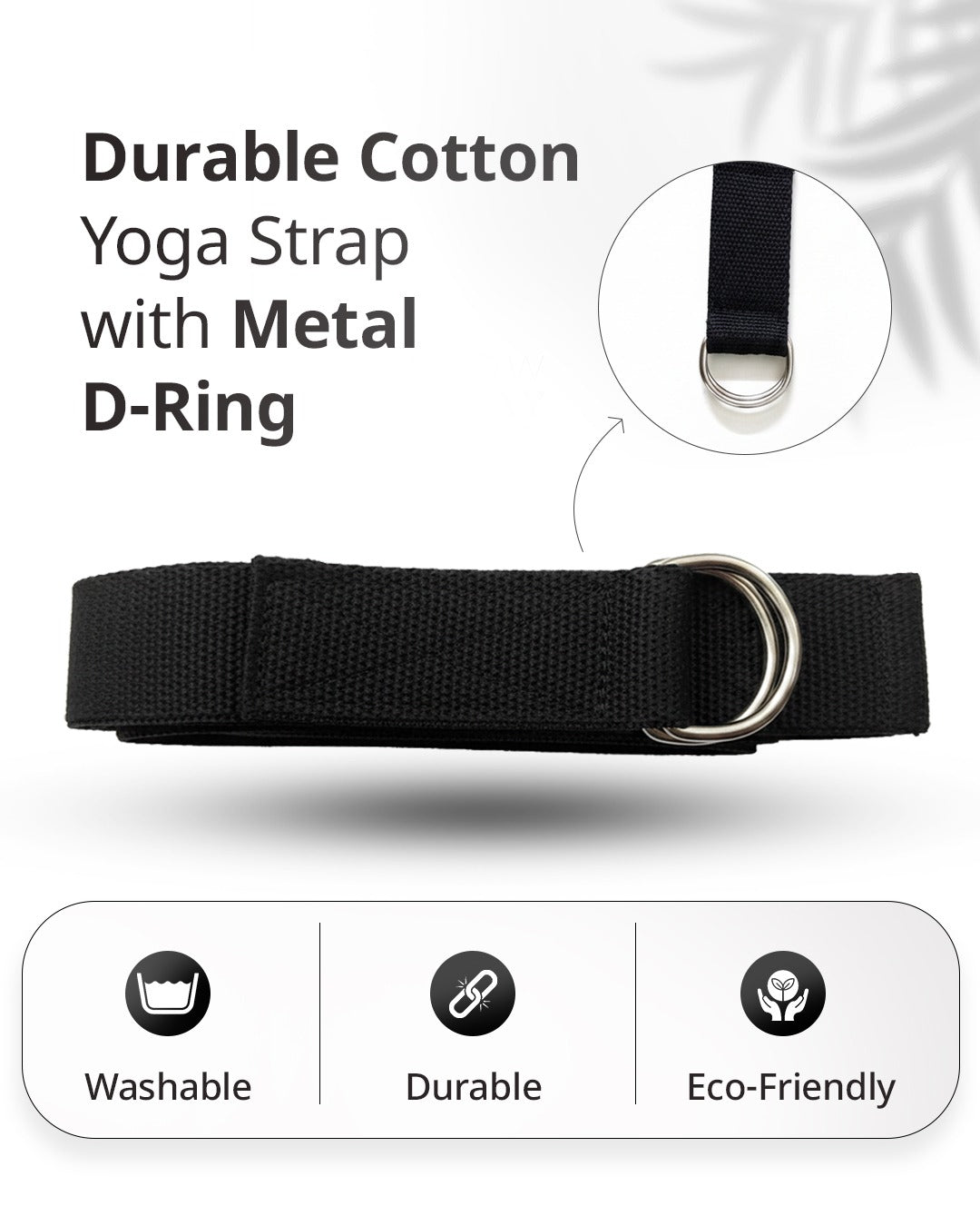 Yoga Deep Stretch Belt - Black