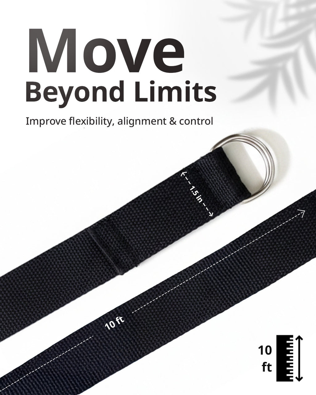 Yoga Deep Stretch Belt - Black