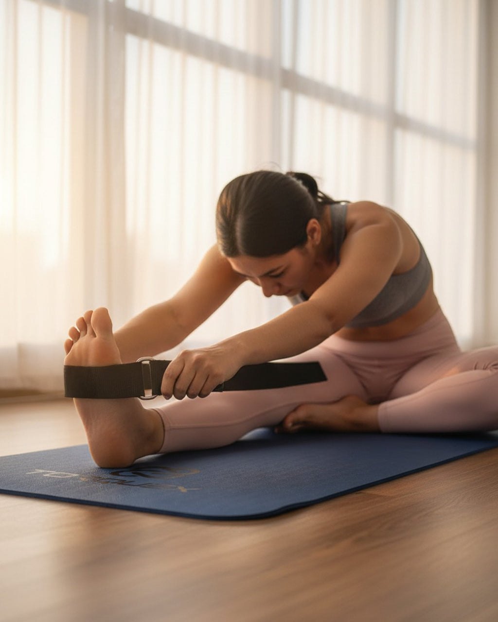 Yoga Deep Stretch Belt - Black