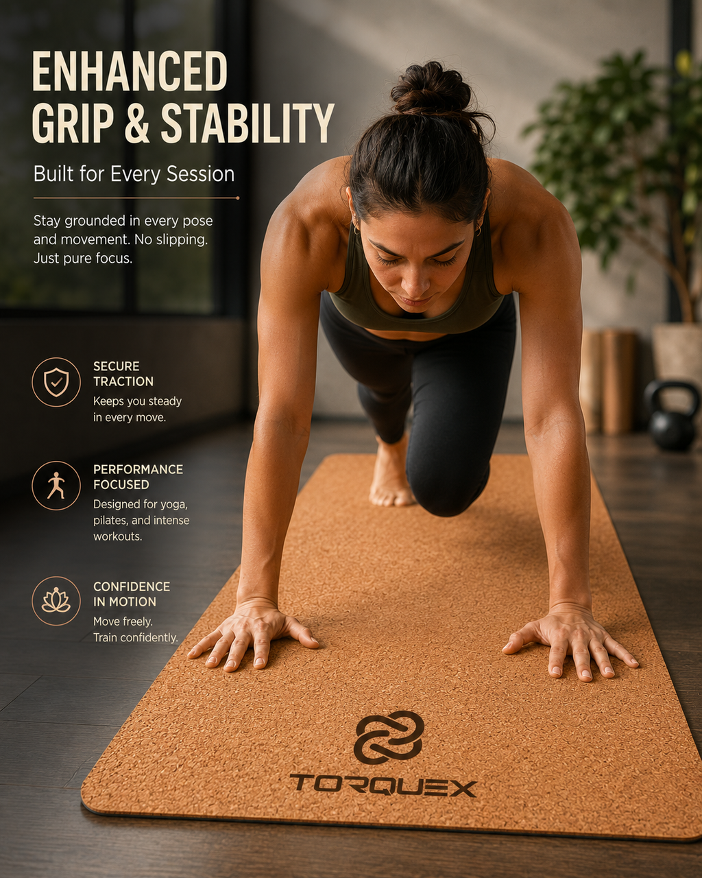 100 % Pure Cork Yoga Mat with Bag | Exercise Mat
