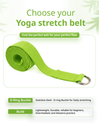Yoga Deep Stretch Belt - Neon