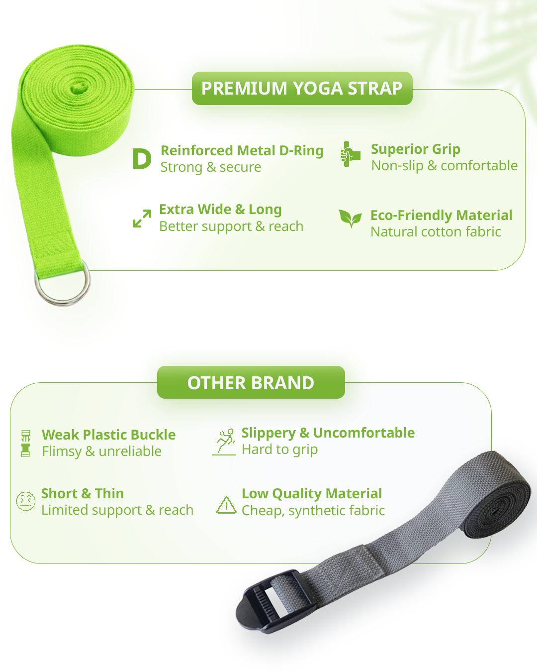 Yoga Deep Stretch Belt - Neon