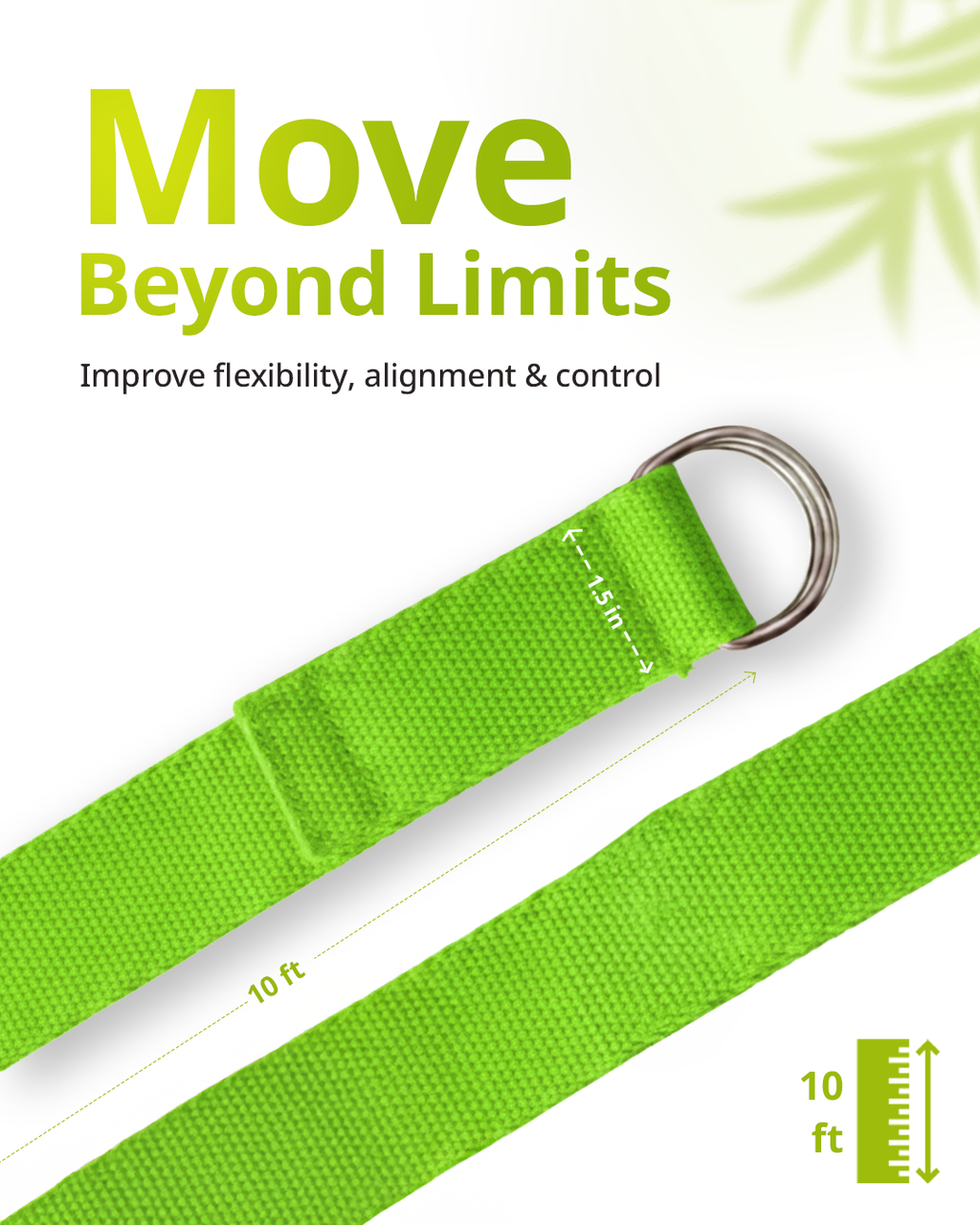 Yoga Deep Stretch Belt - Neon