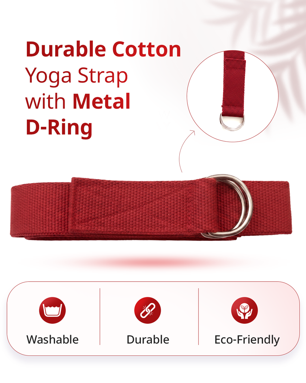 Yoga Deep Stretch Belt - Red